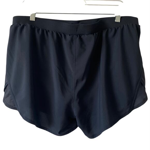 NEW UNDERARMOUR Black Running Shorts Loose Fit w/ Built in Brief Size XL - Picture 2 of 4